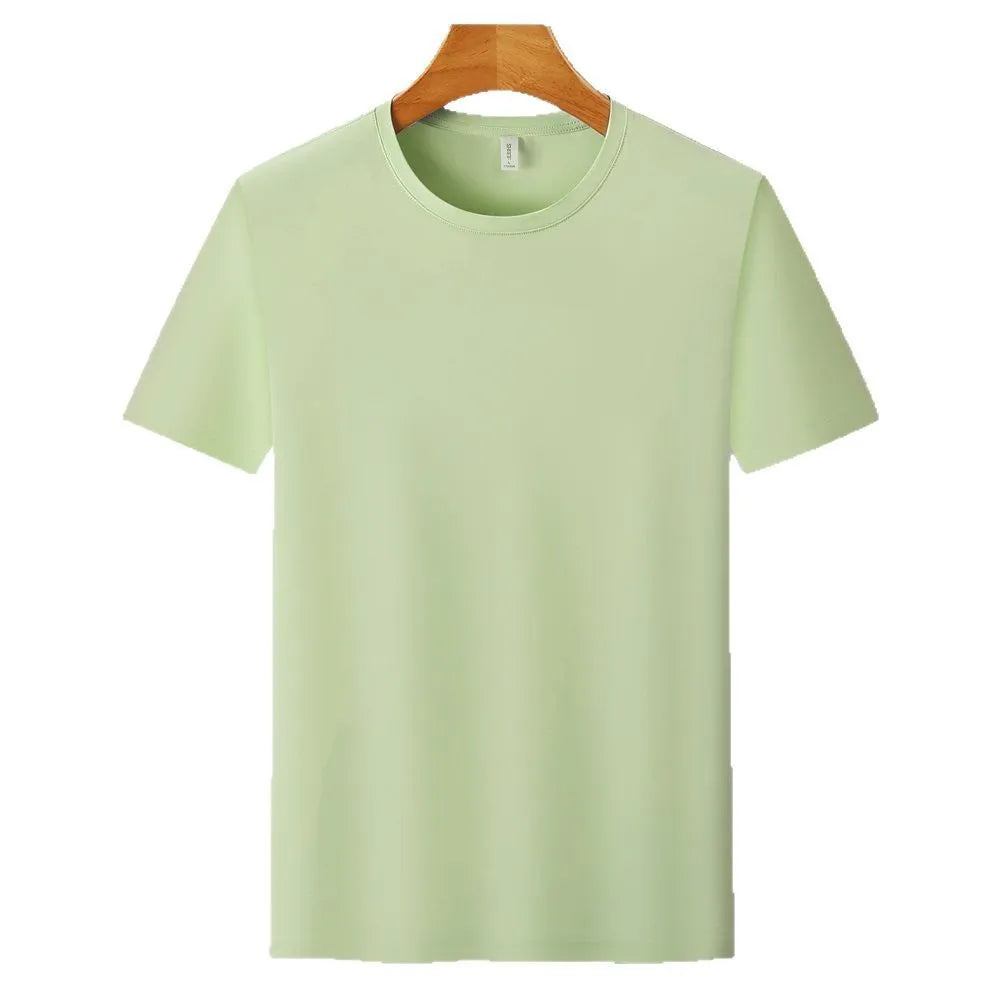 Ice silk quick-drying T-shirt in slim fit with short sleeves showing antibacterial and anti-UV properties