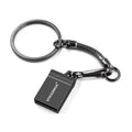 Metal Drive High Speed Car USB flash drive with black or silver chain, showing 9-12mm metal casing and USB port