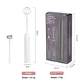 USB rechargeable handheld electric whisk in apricot colour with whisk attachment