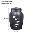 Stainless steel Chinese style hand-painted ashes urn with 2500ml capacity