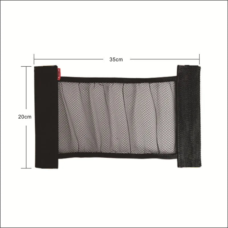 Elastic polyester car boot storage organiser net in 20x35cm and 20x45cm sizes.