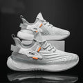 Men's casual sneakers with woven mesh upper and flat rubber soles in multiple colour options