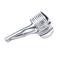 Silver plastic lemon slicer kitchen gadget showing folder design