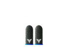 Green gaming thumb sleeves with 3M reflective logo made from silver fibre for sweat absorption