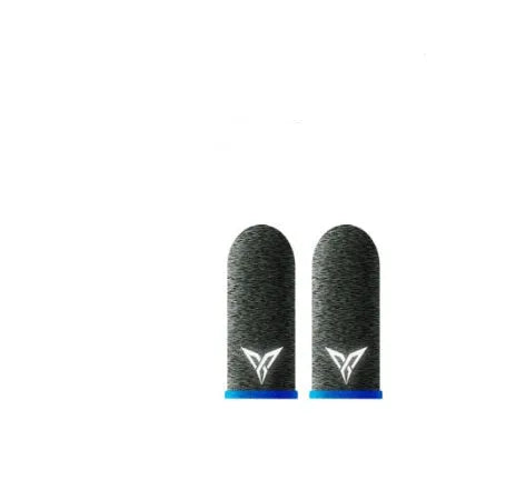 Green gaming thumb sleeves with 3M reflective logo made from silver fibre for sweat absorption
