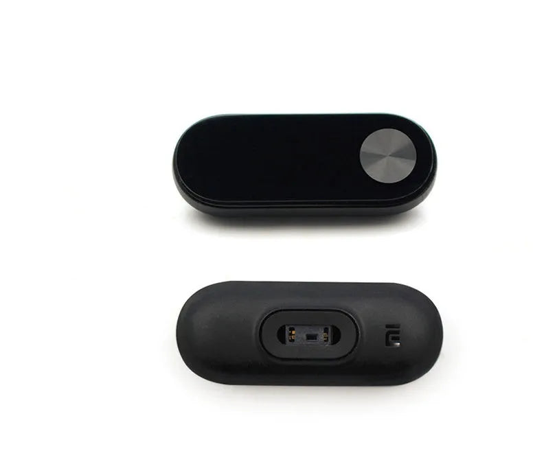 Xiaomi Mi Band 2 black smartband with OLED display on adjustable wrist strap