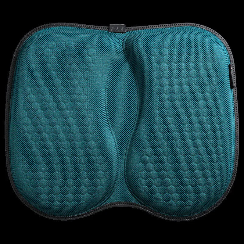 Honeycomb patterned gel car seat cushion in multiple colours, dimensions 40x35x2 cm.