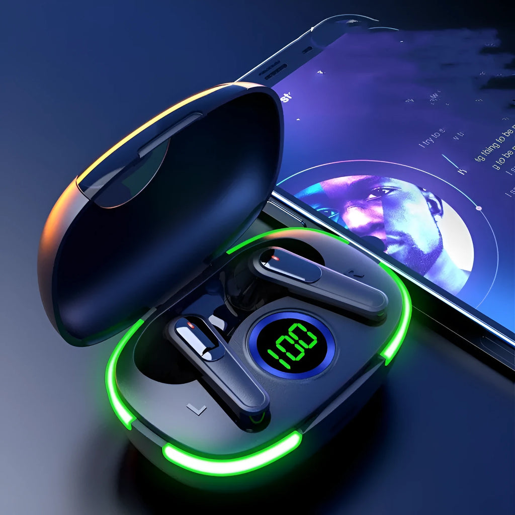 Smart touch stereo Bluetooth headset in black, PRO60 and PRO80, with 15 metre range and Jelly chip.