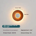 Round wall lamp with aluminium shade and LED light source for bedroom lighting