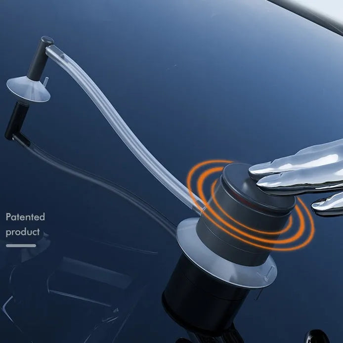 Plastic car windshield crack repair tool for DIY point repairs on laminated glass