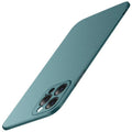 Rock and sand texture plastic back cover case for iPhone, shown in dark green colour.