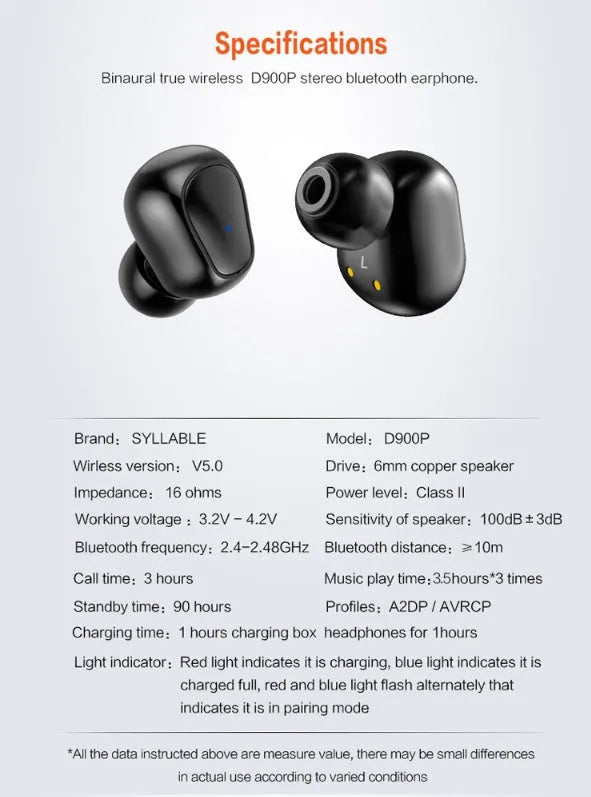 Black wireless TWS in-ear sports headphones with a compact rectangular charging case on a white background.
