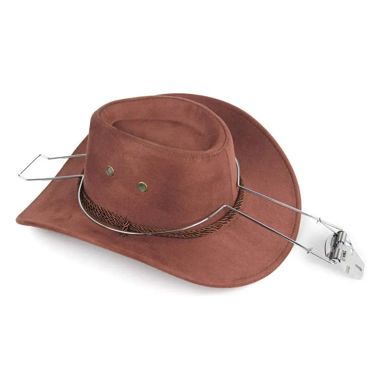 Car-shaped hat stand in chrome and brown, 40cm tall iron coat rack for organising garments