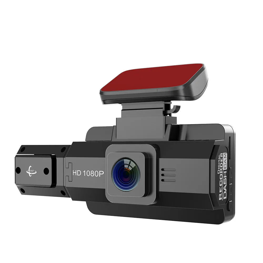 Front car driving recorder with 3.0-inch screen and infrared night vision for parking surveillance