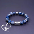 Geometric Bodhi seed ethnic bracelet in various colour options including Lion Xuan classic and blue starry sky