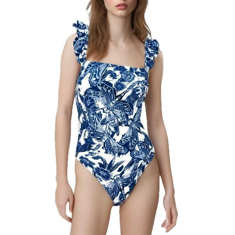 Two piece swimsuit set for women in polyester, sleeveless, sizes S to XL, picture colour