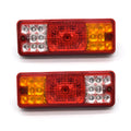 Black shell electric tricycle taillight with 200x70mm dimensions for 12V and 48-60V systems
