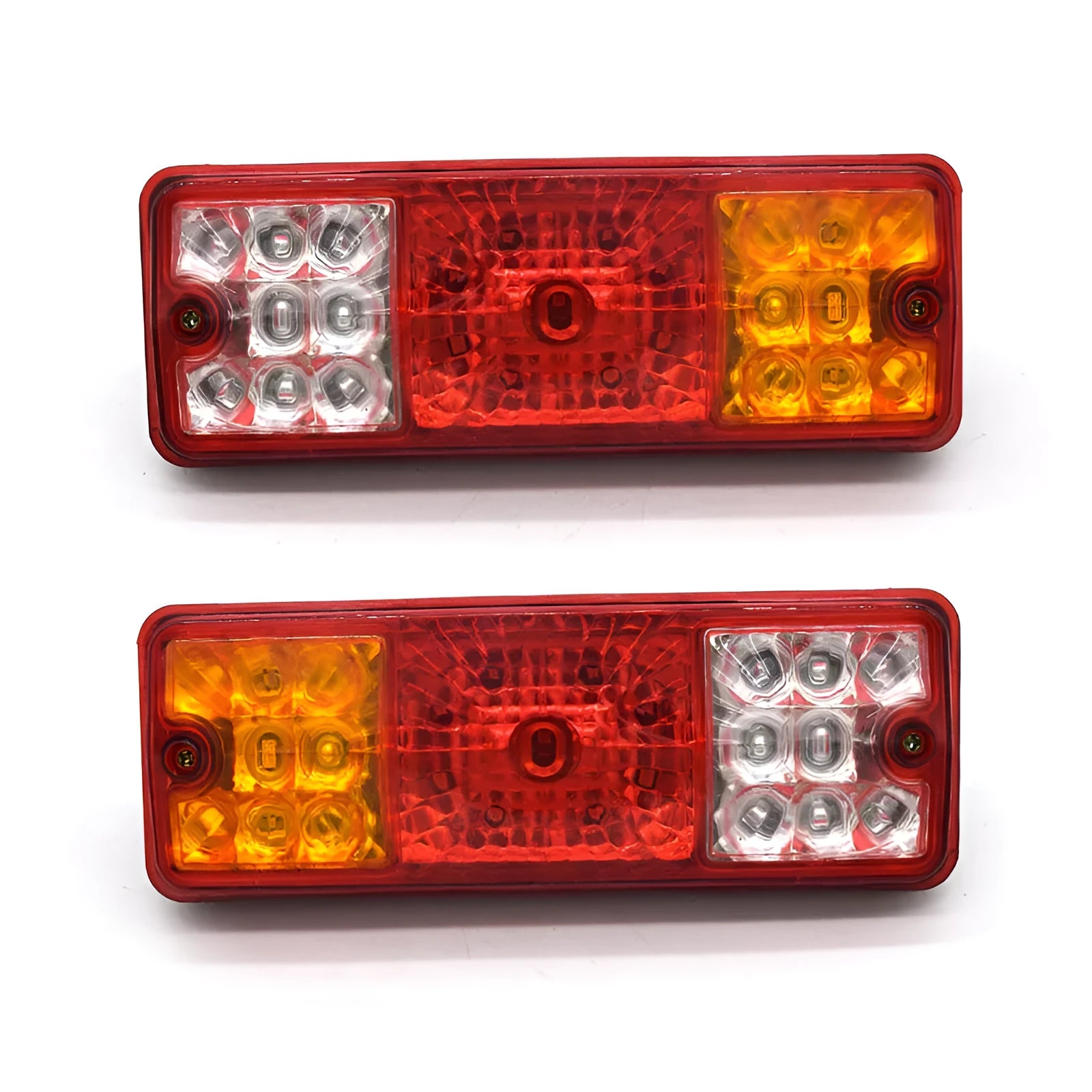 Black shell electric tricycle taillight with 200x70mm dimensions for 12V and 48-60V systems
