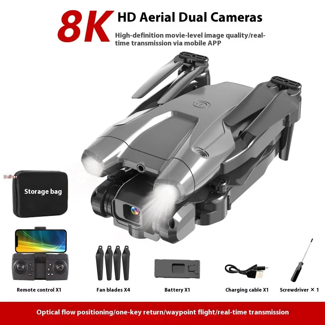 S138 folding UAV with carbon fibre appearance, 360° obstacle avoidance, and storage bag, size under 30cm