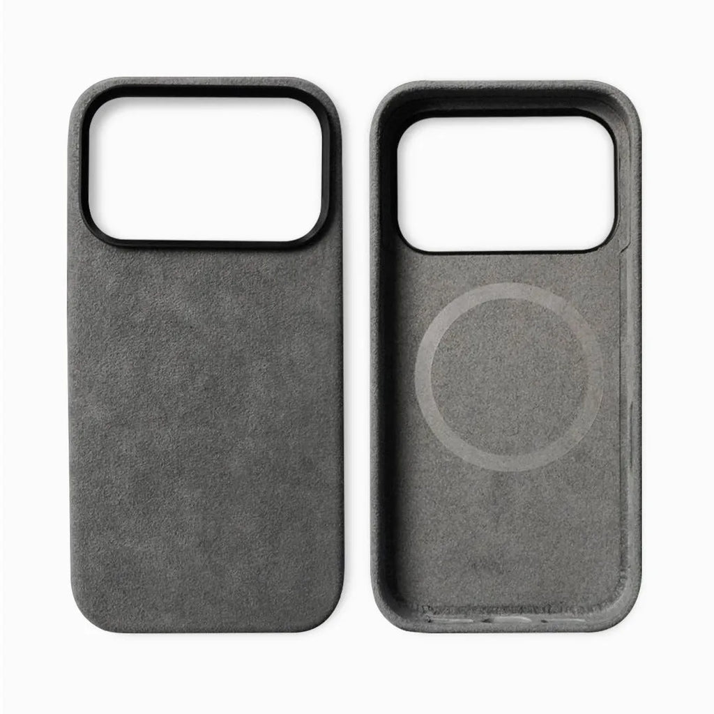 Alcantara magnetic shockproof phone case for iPhone 17 Pro Max Air in a choice of colours.