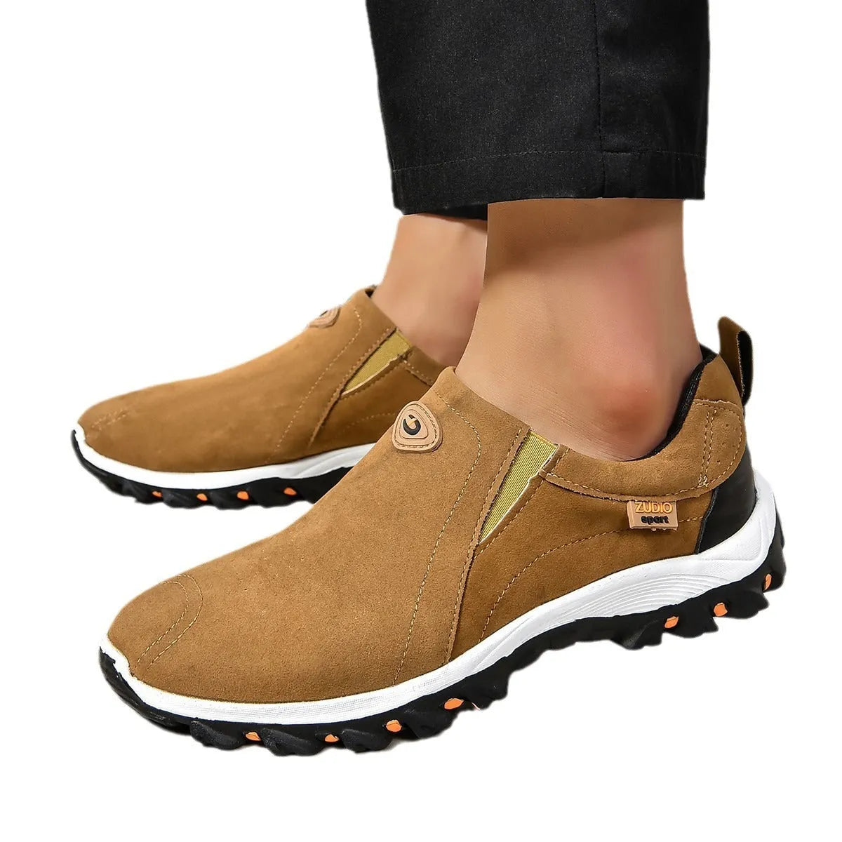 Men's thin shoes with round head toe, shallow mouth design, rubber sole, and PU upper in various colours