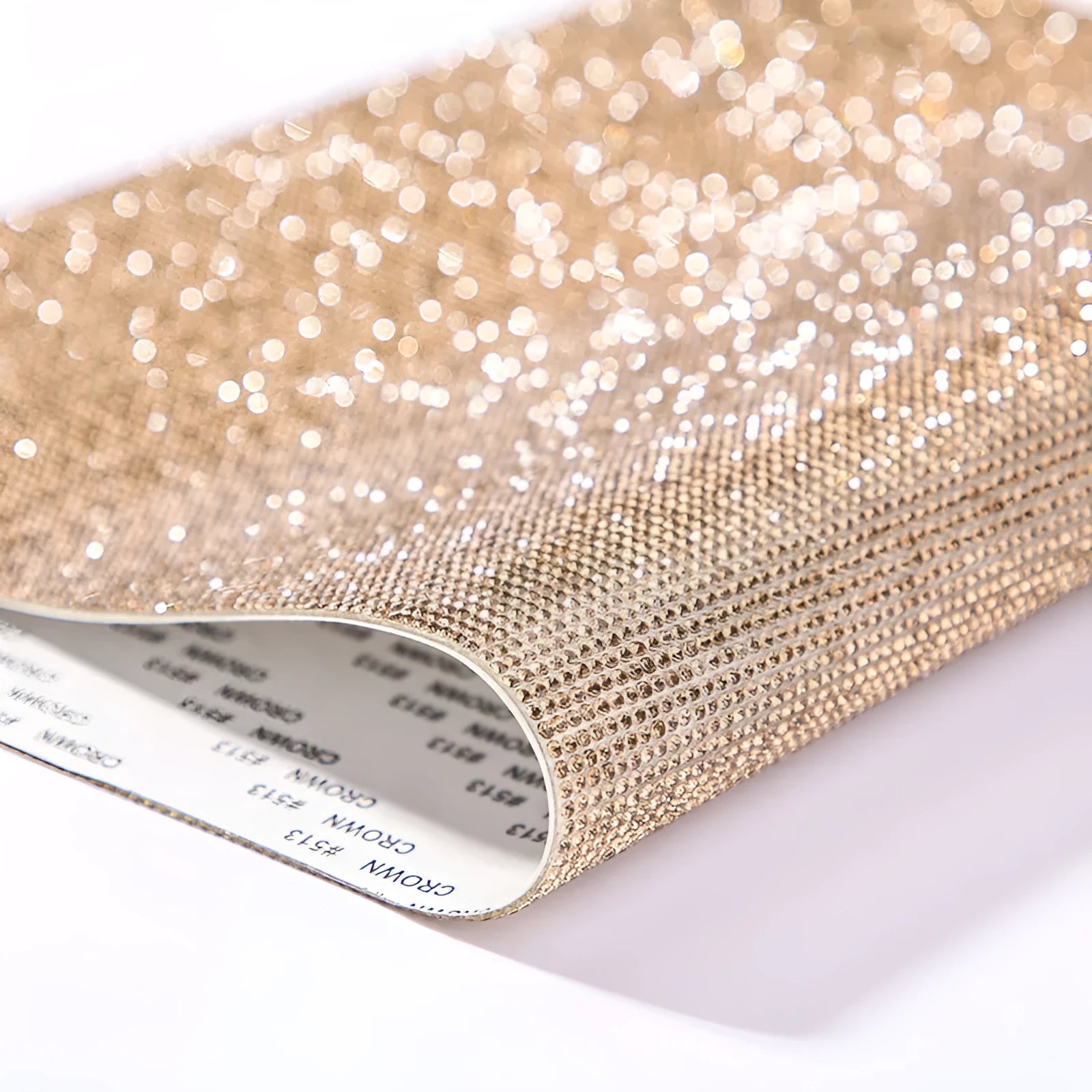 Rhinestone adhesive net sticker with electroplated diamonds in eight-eyes pattern showing multiple colour options