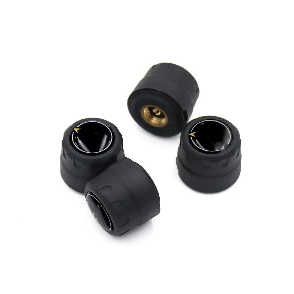 Bluetooth tyre pressure monitor sensors with wrench and anti-theft screws, black colour, 21.8mm size