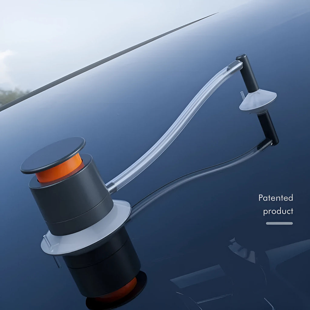 Plastic car windshield crack repair tool for DIY point repairs on laminated glass