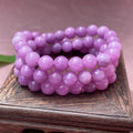 Purple Six Words Curse quartz jade bracelet in traditional Chinese style showing multiple circle design