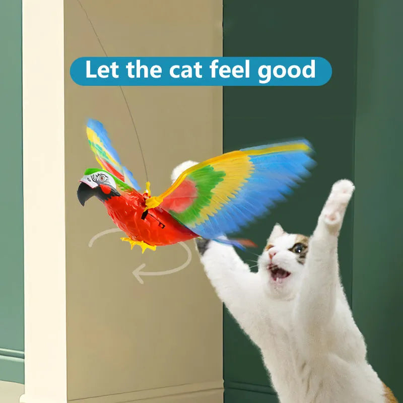 Plastic hanging eagle cat interactive toy with rotating teaser design in 25cm and 43cm lengths