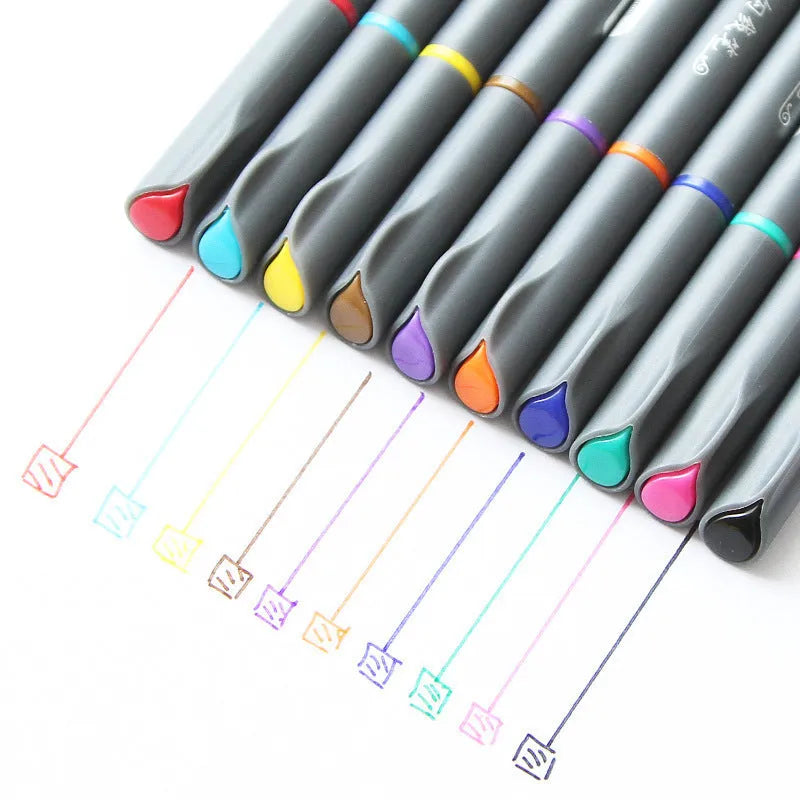 Office drawing stroke syringe color hook line pen with 0.38mm tip for technical drafting