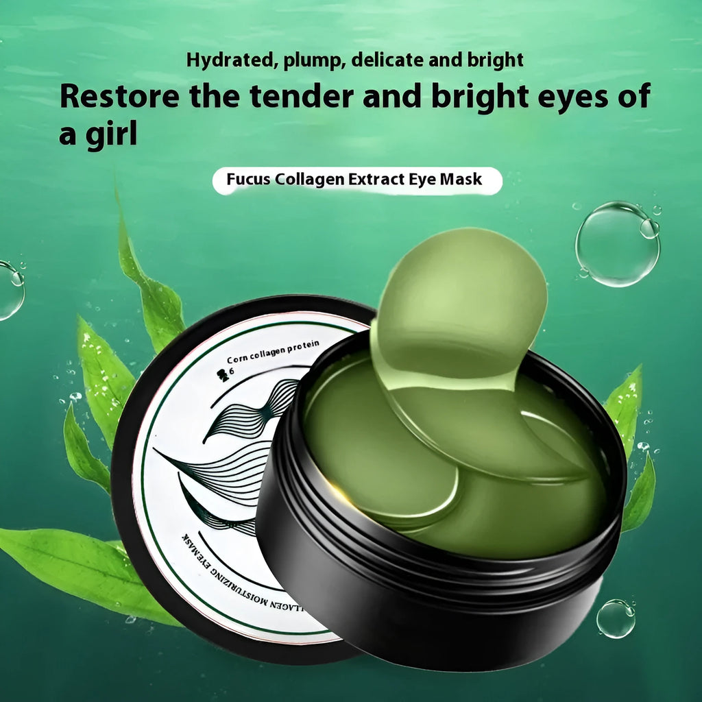 Seaweed collagen essence eye mask patches in 60 tablet pack for moisturising treatment
