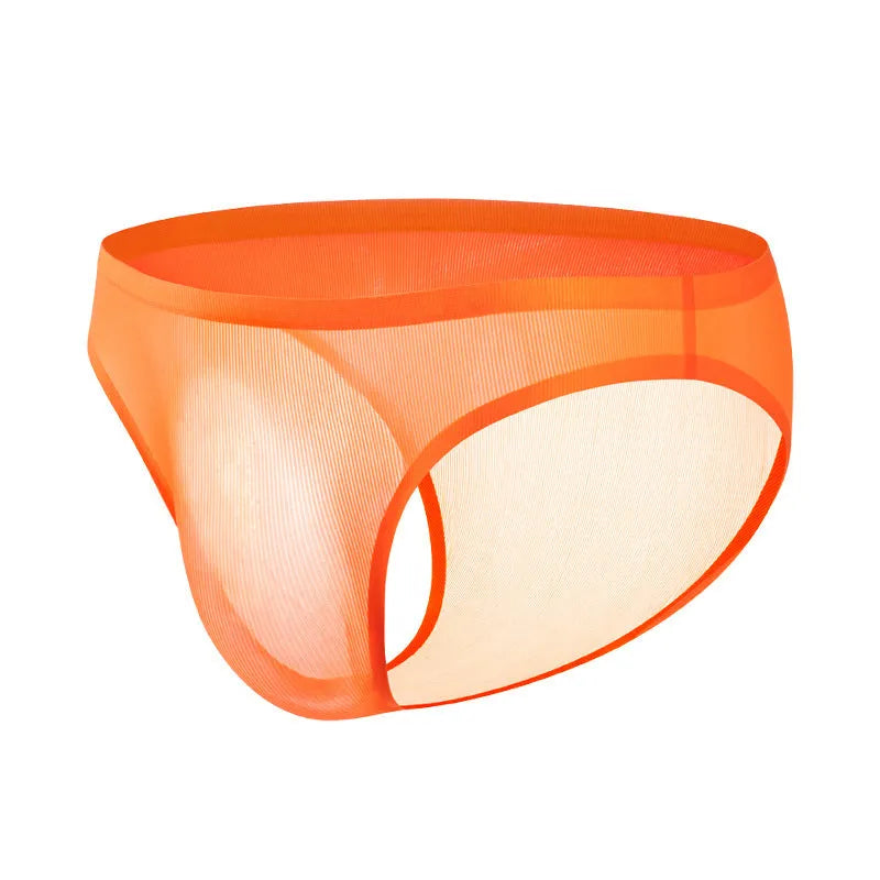 Women's ice silk seamless panties in six colours with low-waist briefs design