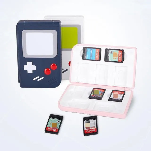 Theme Game Card Storage Box for Nintendo SWITCH in blue, pink, or white colours