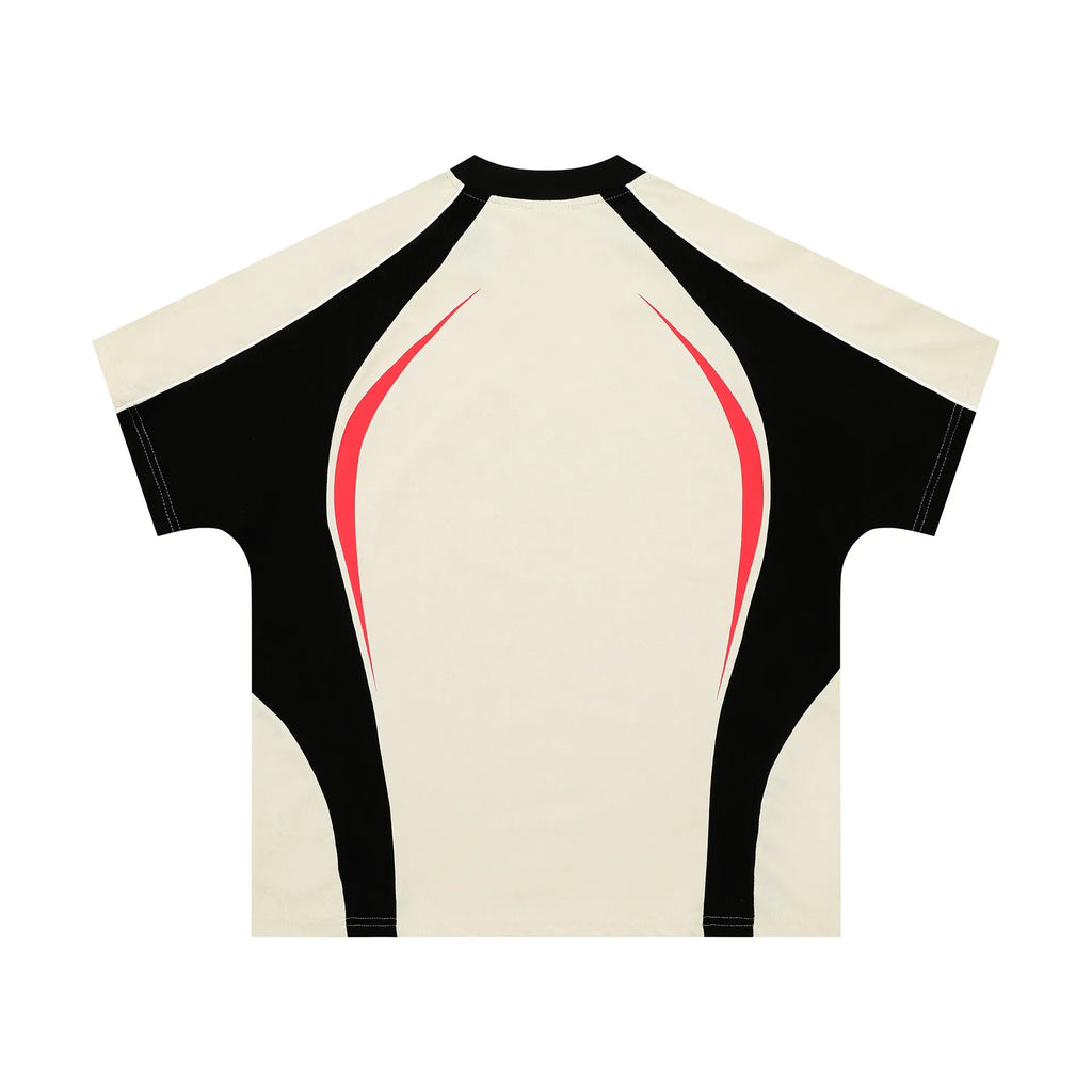 Men's loose fit t-shirt with colour matching letters print in black or apricot, short sleeves, pullover style