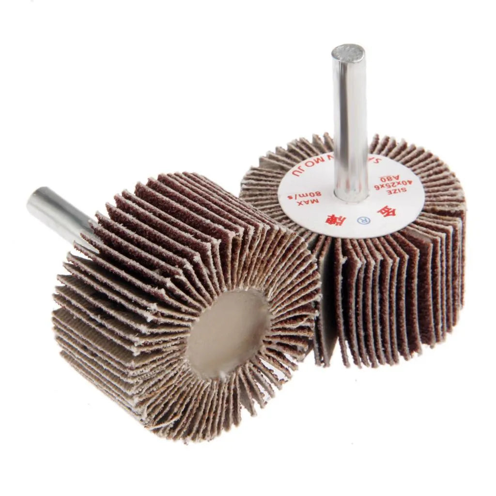 40mm electric drill grinding head with 6mm shank, 80 grit wool polishing wheel, coarse or fine sand.
