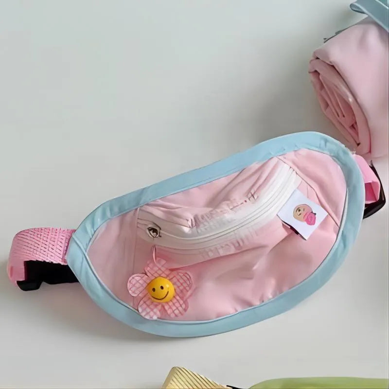 Backpack-style pet carrier for dogs and cats with poop bag compartment in powder blue colour