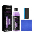 Scratch repair agent kit with 100ml bottle, microfibre cloth, and applicator sponge