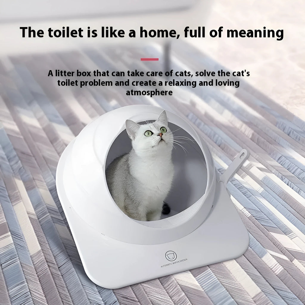 Large enclosed cat litter box in Ariston colour with covered design for odour control