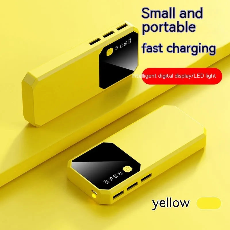 Mobile power supply with multi-U port output and HD display screen, 139x63x22mm PC ABS casing, six colour options