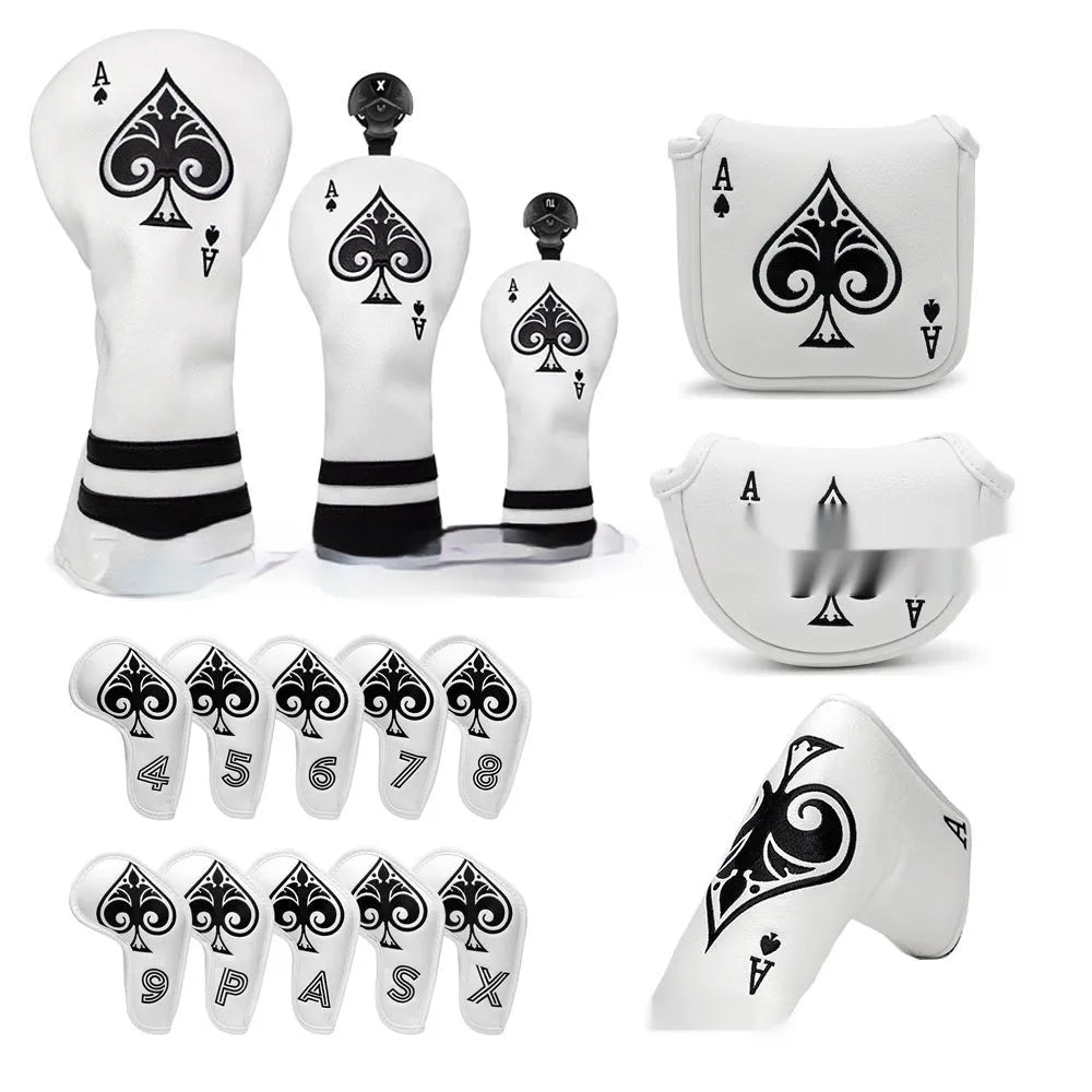 PU golf putter sleeve in one of three colour options showing single-piece construction