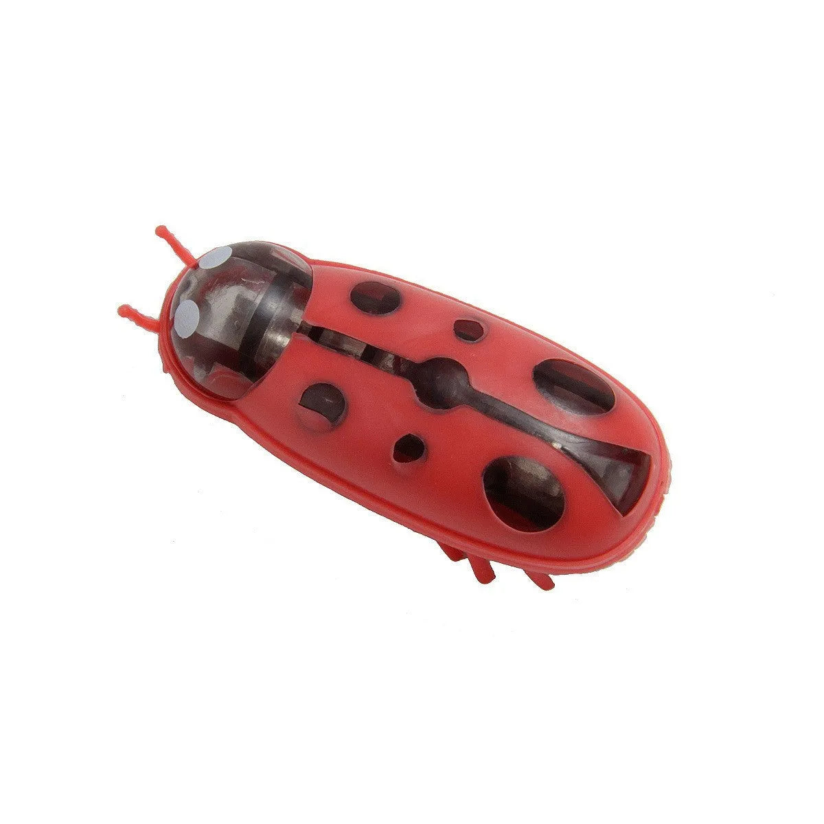 Electric toothbrush worm cat teaser toy showing 4.5cm insect design in green and black colour variation