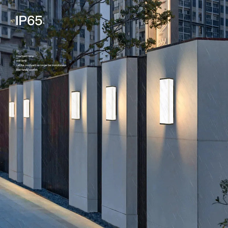 60cm long strip outdoor wall light with stainless steel body and LED illumination
