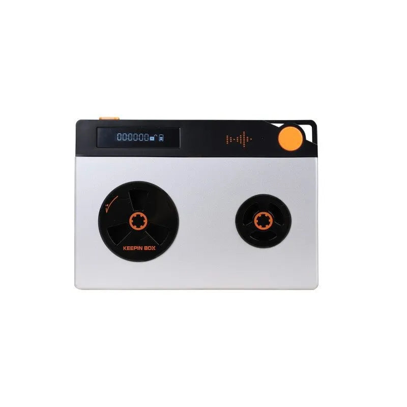 Mobile phone lock timing box in silver matte and black mirror finishes, used to lock a phone away for set periods to reduce screen time.