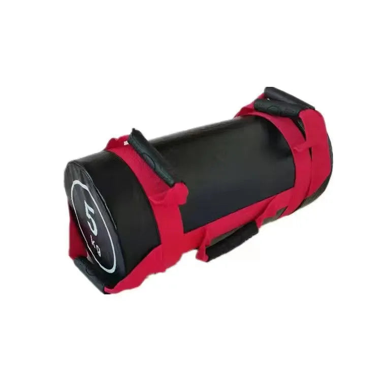 Flat white PVC training sandbag with adjustable weights from 5kg to 30kg for fitness training
