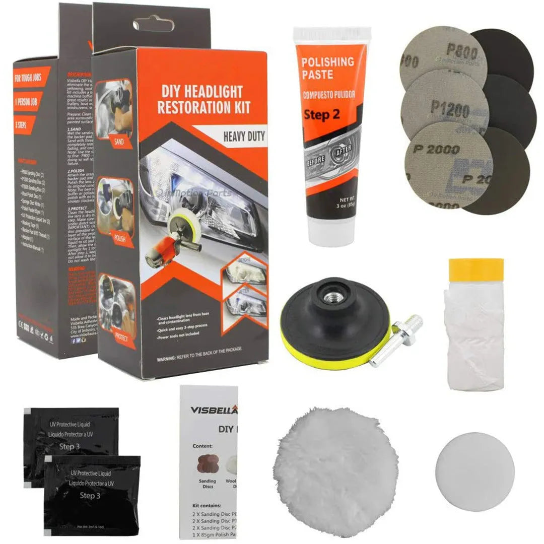 Carbon steel headlight repair tool for auto and machine maintenance