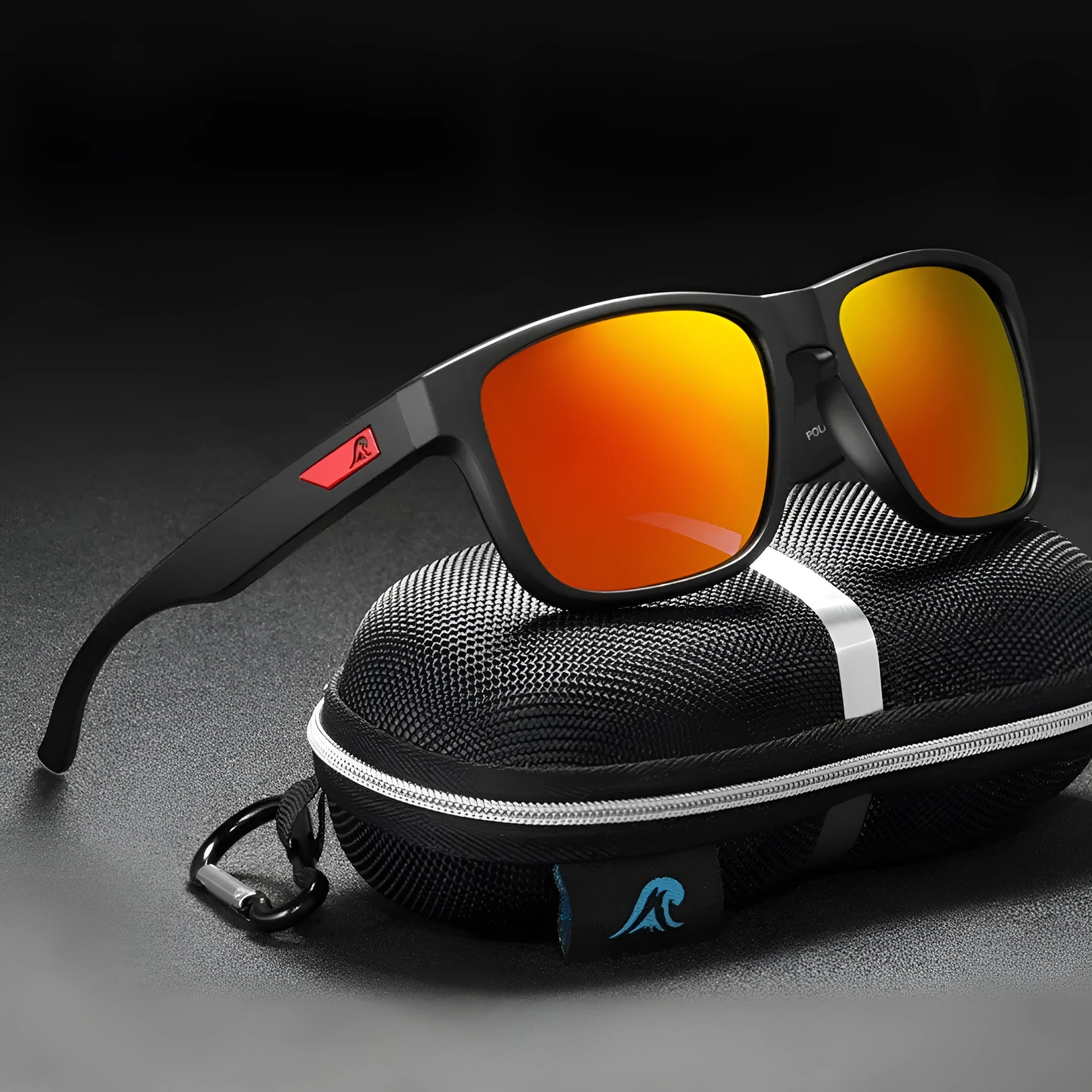 Men's polarised sunglasses with TAC lenses and plastic frame in multiple colour options for outdoor sun protection