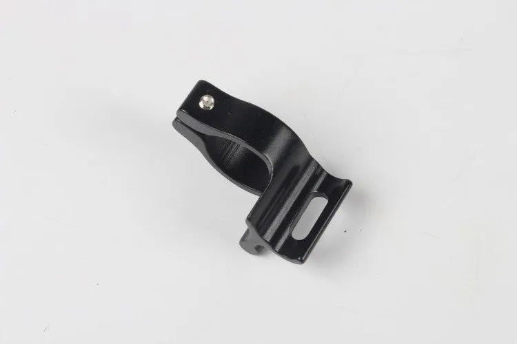 Black aluminium alloy vehicle clamp ring with 28.6mm diameter for steel frame attachment