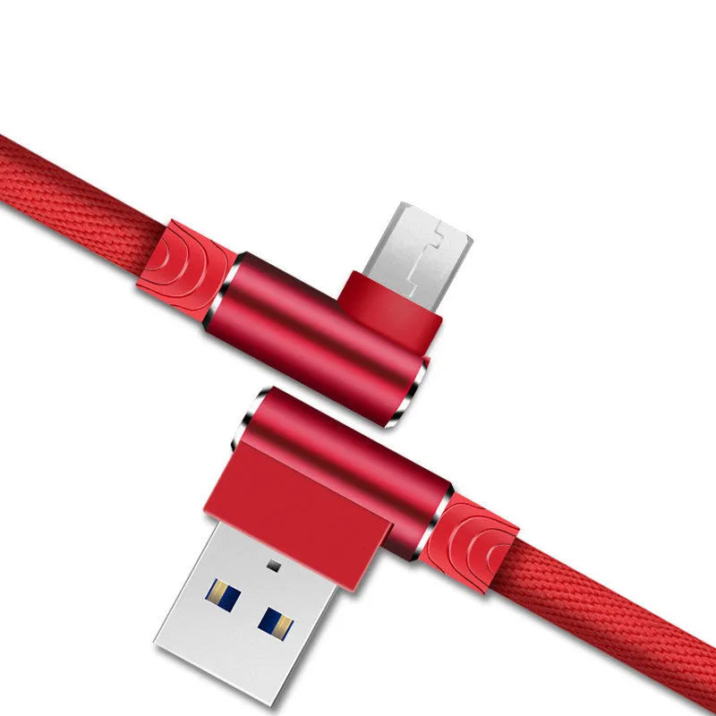 Fast charge data cable with Type-C, Micro USB, 8PIN connectors, shown in mint green, black, red, white, or grey, 1m to 3m.