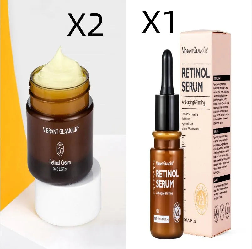 30g bottle of retinol facial serum for reducing fine lines and dry skin.
